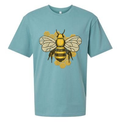 Retro Beekeeper Beekeeping Bumblebee Vintage Save The Bees Sueded Cloud Jersey T-Shirt