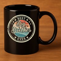 Retro Best Big Brother Ever Big Brother 11oz C Handle Ceramic Mug