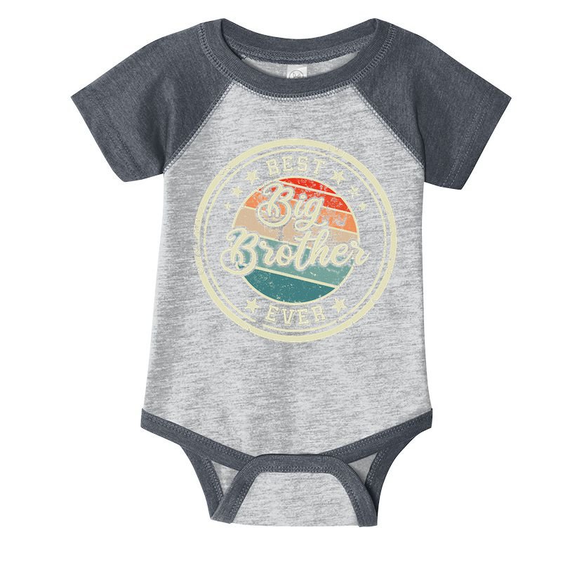 Retro Best Big Brother Ever Big Brother Infant Baby Jersey Bodysuit