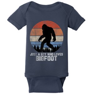 Retro Bigfoot , Bigfoot Kid , Boys Bigfoot Baby Bodysuit