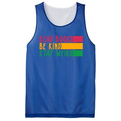 Read Books Be Kind Stay Weird Librarian Bookworm Gift Mesh Reversible Basketball Jersey Tank