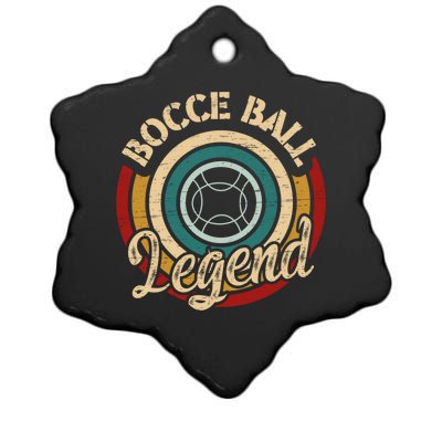 Retro Bocce Ball Legend Proud Italian Bocce Ball Gift Ceramic Star Ornament