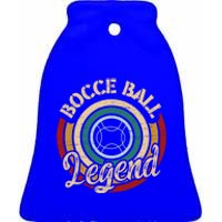 Retro Bocce Ball Legend Proud Italian Bocce Ball Gift Ceramic Bell Ornament