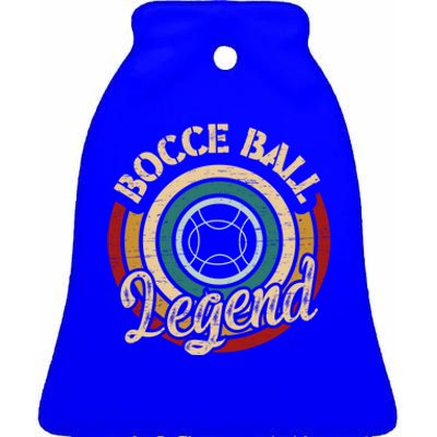 Retro Bocce Ball Legend Proud Italian Bocce Ball Gift Ceramic Bell Ornament