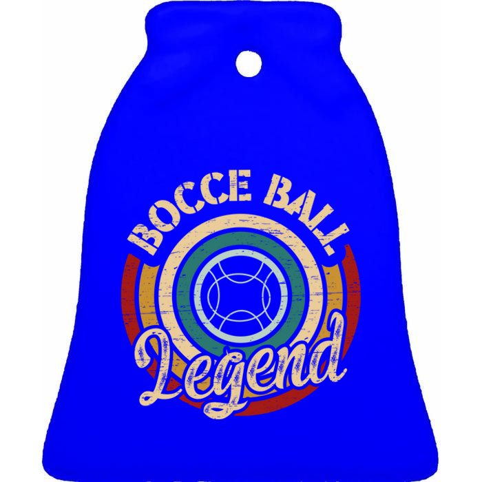 Retro Bocce Ball Legend Proud Italian Bocce Ball Gift Ceramic Bell Ornament