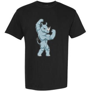 Rhino Bodybuilder Bodybuilding Sports Garment-Dyed Heavyweight T-Shirt