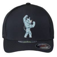 Rhino Bodybuilder Bodybuilding Sports Flexfit Unipanel Trucker Cap