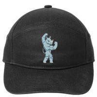 Rhino Bodybuilder Bodybuilding Sports 7-Panel Snapback Hat