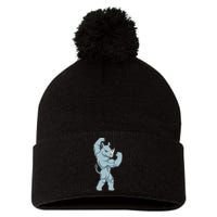 Rhino Bodybuilder Bodybuilding Sports Pom Pom 12in Knit Beanie