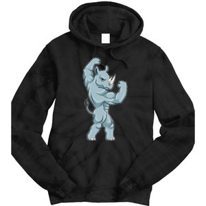 Rhino Bodybuilder Bodybuilding Sports Tie Dye Hoodie