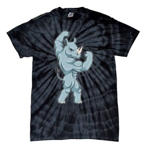 Rhino Bodybuilder Bodybuilding Sports Tie-Dye T-Shirt