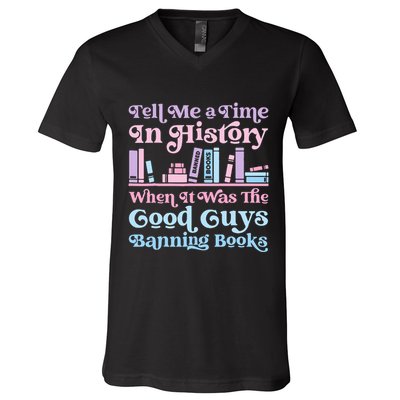 Reading Banned Books Book Lovers Reader I read banned books V-Neck T-Shirt