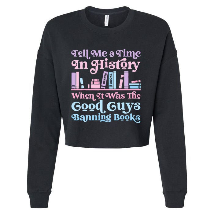 Reading Banned Books Book Lovers Reader I read banned books Cropped Pullover Crew