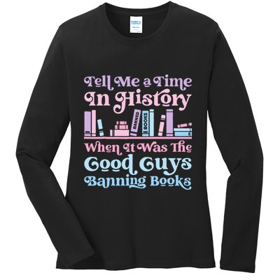 Reading Banned Books Book Lovers Reader I read banned books Ladies Long Sleeve Shirt