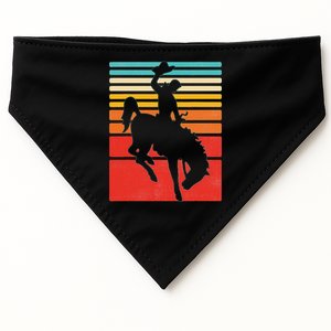 Rodeo Bucking Bronco Horse Retro Style USA-Made Doggie Bandana