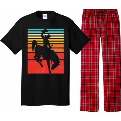 Rodeo Bucking Bronco Horse Retro Style Pajama Set