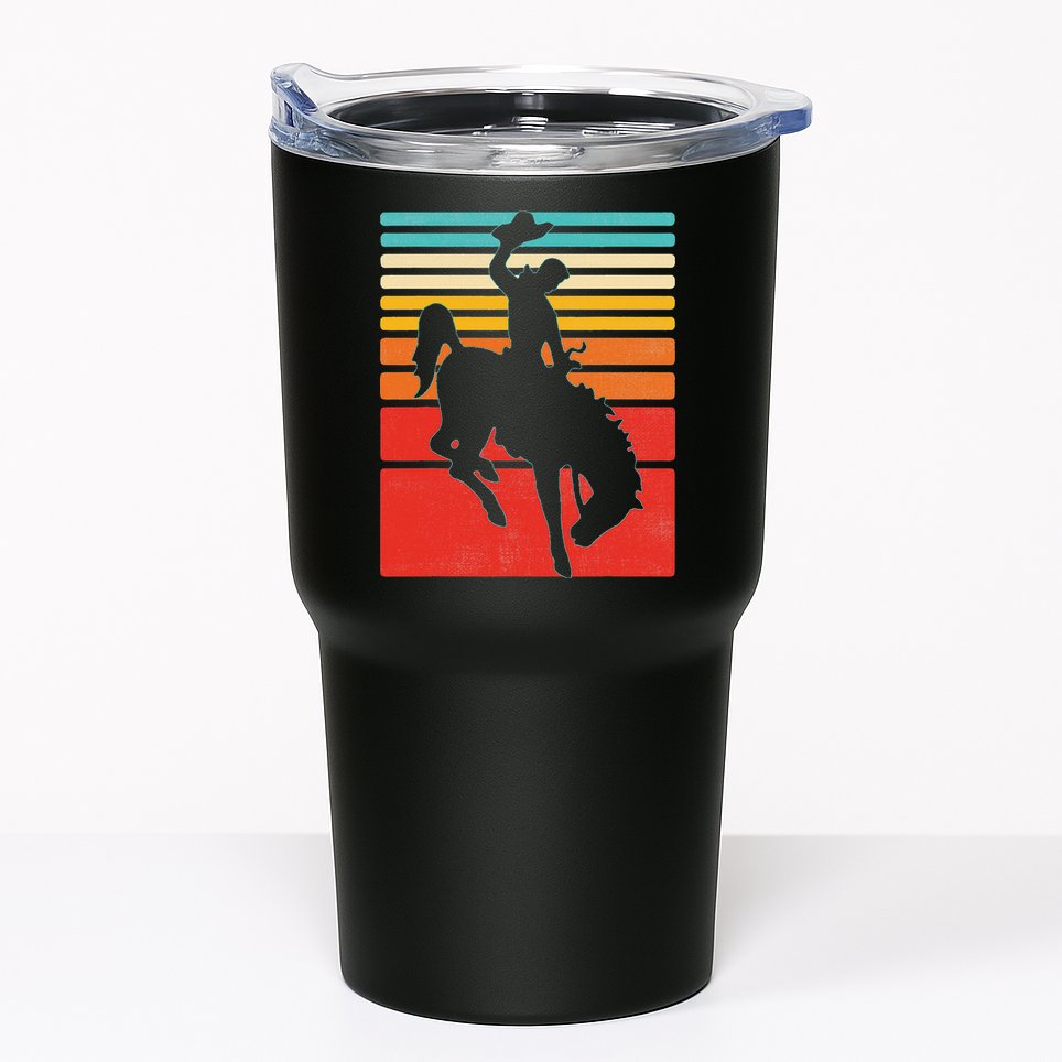 Rodeo Bucking Bronco Horse Retro Style Tumbler