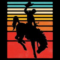 Rodeo Bucking Bronco Horse Retro Style Wool Snapback Cap