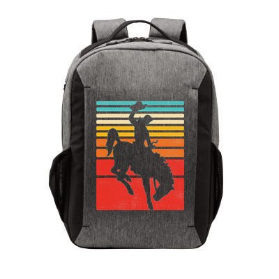 Rodeo Bucking Bronco Horse Retro Style Vector Backpack