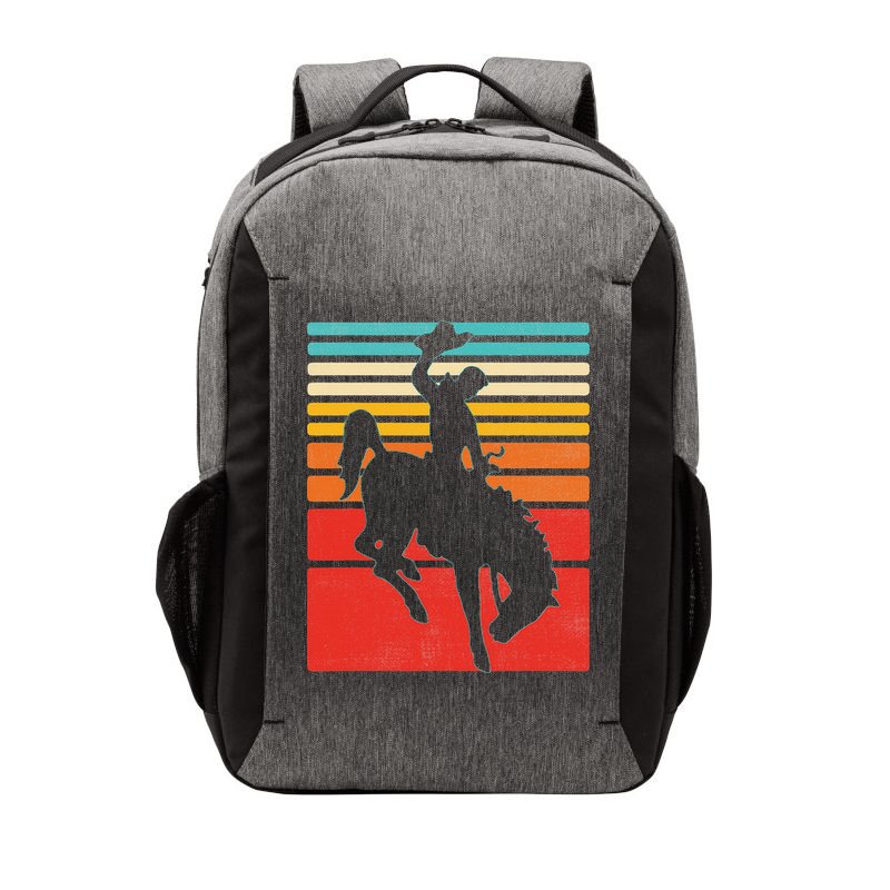 Rodeo Bucking Bronco Horse Retro Style Vector Backpack