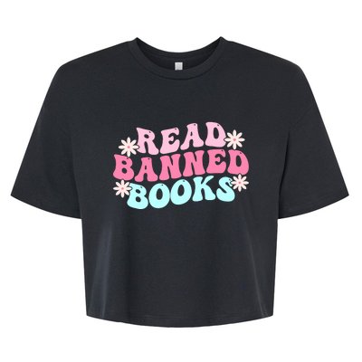 Read Banned Books Banned Books Lover Reading Bookworm Bella+Canvas Jersey Crop Tee