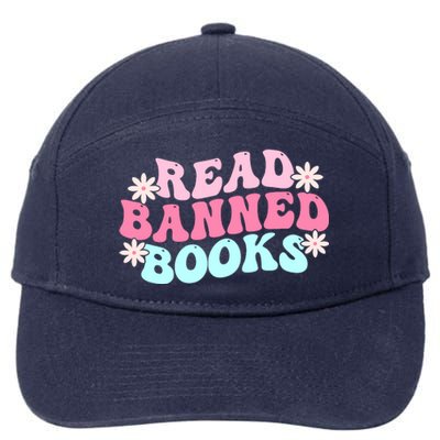 Read Banned Books Banned Books Lover Reading Bookworm 7-Panel Snapback Hat