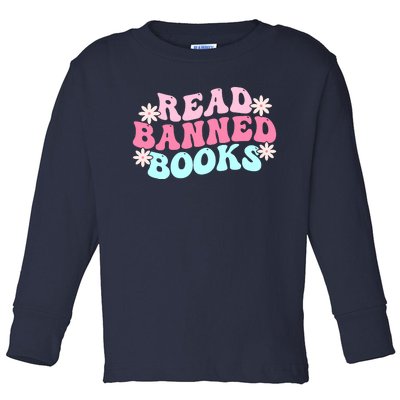 Read Banned Books Banned Books Lover Reading Bookworm Toddler Long Sleeve Shirt