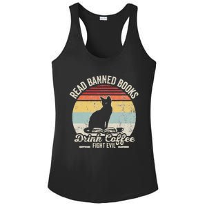 Read Banned Books Drink Coffee Fight Evil Ladies PosiCharge Competitor Racerback Tank