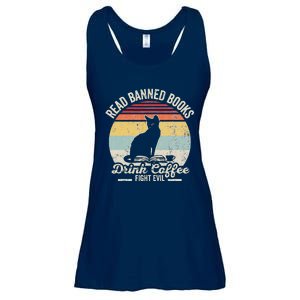 Read Banned Books Drink Coffee Fight Evil Ladies Essential Flowy Tank