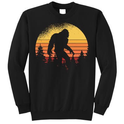 Retro Bigfoot Believer Silhouette Sasquatch Hide And Seek Sweatshirt