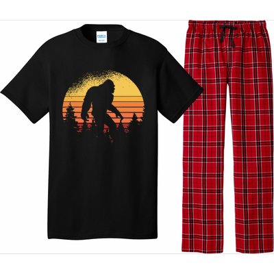 Retro Bigfoot Believer Silhouette Sasquatch Hide And Seek Pajama Set