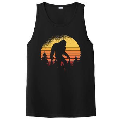 Retro Bigfoot Believer Silhouette Sasquatch Hide And Seek PosiCharge Competitor Tank