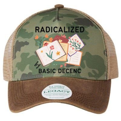 Radicalized By Basic Decency Book Flower Legacy Tie Dye Trucker Hat