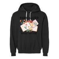 Radicalized By Basic Decency Book Flower Garment-Dyed Fleece Hoodie