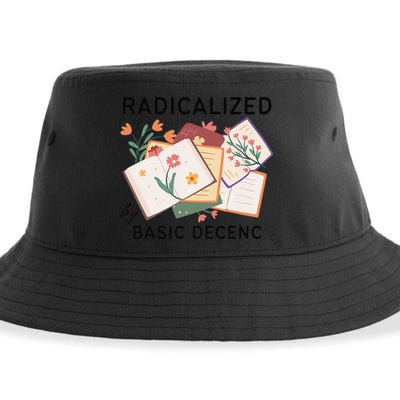 Radicalized By Basic Decency Book Flower Sustainable Bucket Hat