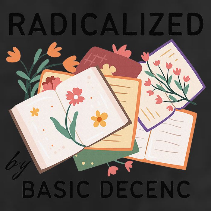 Radicalized By Basic Decency Book Flower Beanie