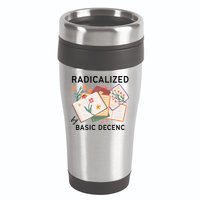 Radicalized By Basic Decency Book Flower 16oz Travel Tumbler