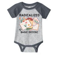 Radicalized By Basic Decency Book Flower Infant Baby Jersey Bodysuit