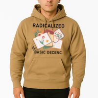 Radicalized By Basic Decency Book Flower Hoodie