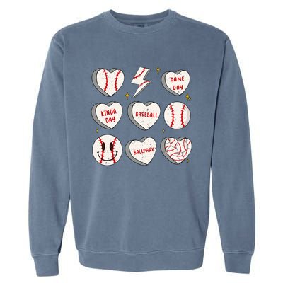 Retro Baseball Ballpark Baseball Lover Game Day Baseball Garment-Dyed Sweatshirt