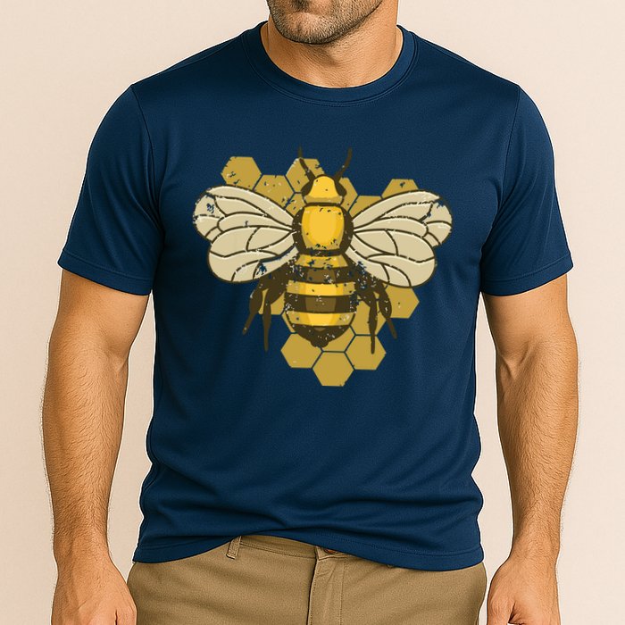 Retro Beekeeper Beekeeping Bumblebee Vintage Save The Bees Cooling Performance Crew T-Shirt