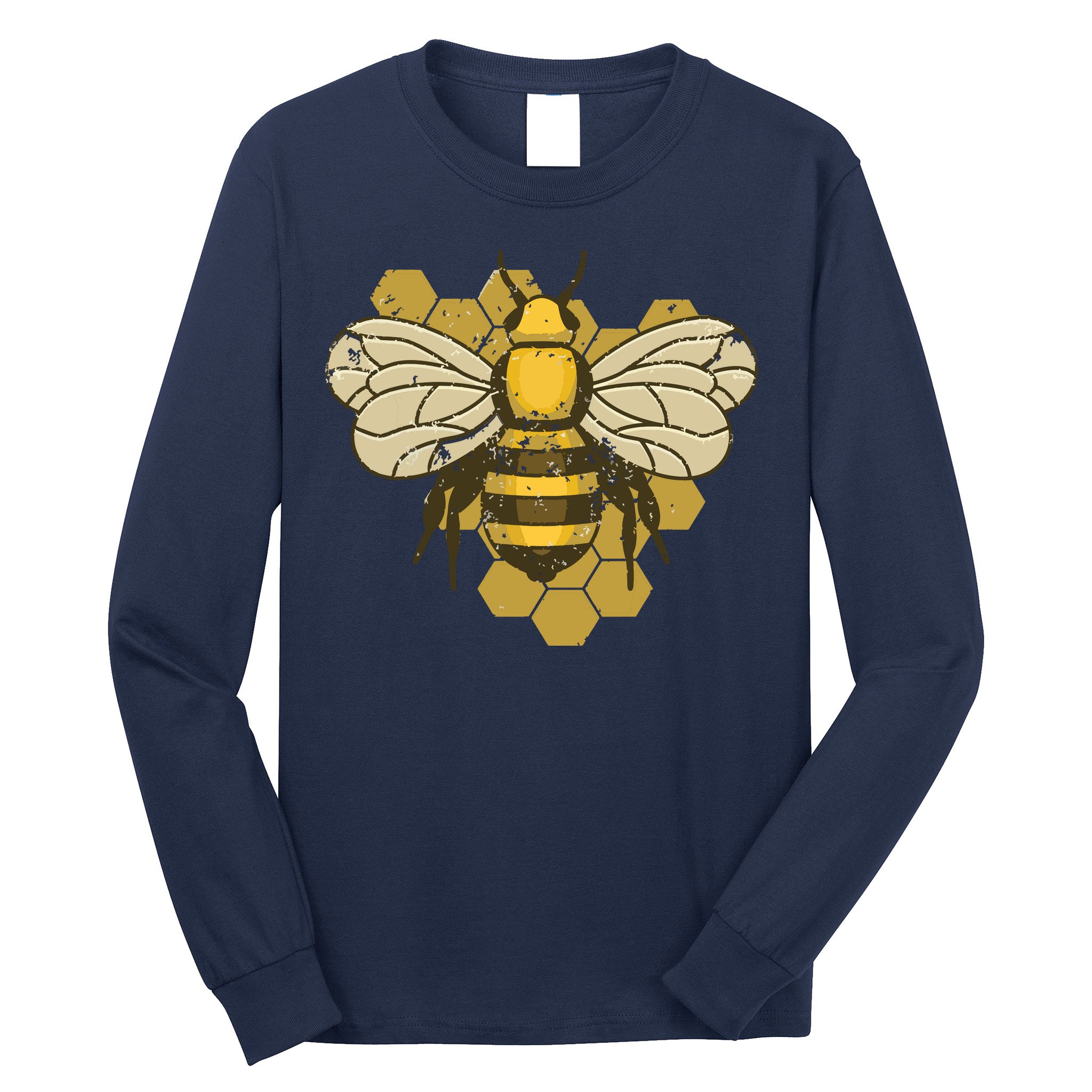 Retro Beekeeper Beekeeping Bumblebee Vintage Save The Bees Long Sleeve Shirt