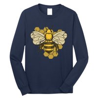 Retro Beekeeper Beekeeping Bumblebee Vintage Save The Bees Long Sleeve Shirt