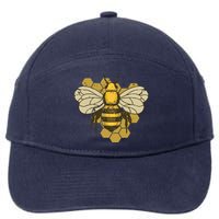 Retro Beekeeper Beekeeping Bumblebee Vintage Save The Bees 7-Panel Snapback Hat