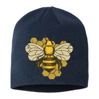 Retro Beekeeper Beekeeping Bumblebee Vintage Save The Bees Sustainable Beanie