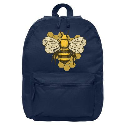 Retro Beekeeper Beekeeping Bumblebee Vintage Save The Bees 16 in Basic Backpack