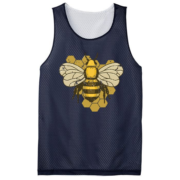 Retro Beekeeper Beekeeping Bumblebee Vintage Save The Bees Mesh Reversible Basketball Jersey Tank