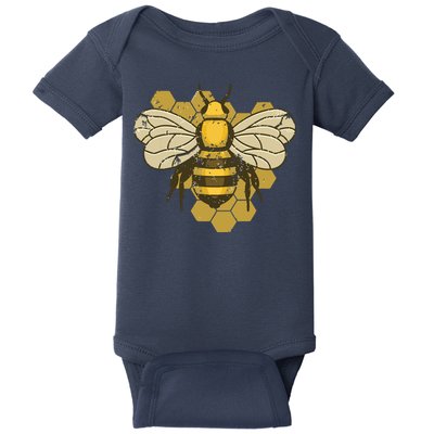 Retro Beekeeper Beekeeping Bumblebee Vintage Save The Bees Baby Bodysuit