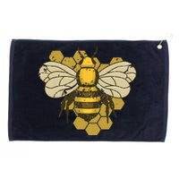 Retro Beekeeper Beekeeping Bumblebee Vintage Save The Bees Grommeted Golf Towel