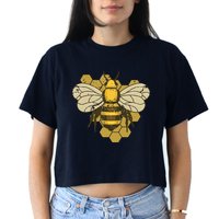 Retro Beekeeper Beekeeping Bumblebee Vintage Save The Bees Crop Top